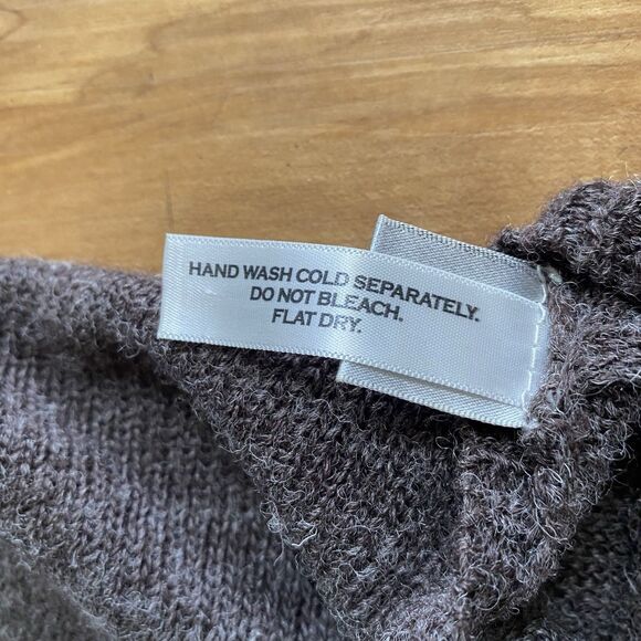 CHICO’S OS Brown Knit Wool Blend Ruana Shawl Wrap Casual Cocktail Lagenlook - Picture 11 of 16